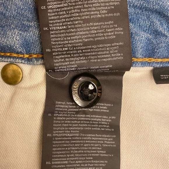 G-Star Raw Size 29 D-Staq 3D Denim Shorts Mens 33x10 Button Fly Light Wash - Picture 11 of 15